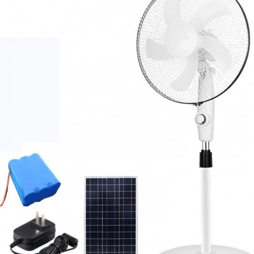 Abanico Recargable 16" con panel Solar – ¡Dile Adiós al Calor y a los Apagones!