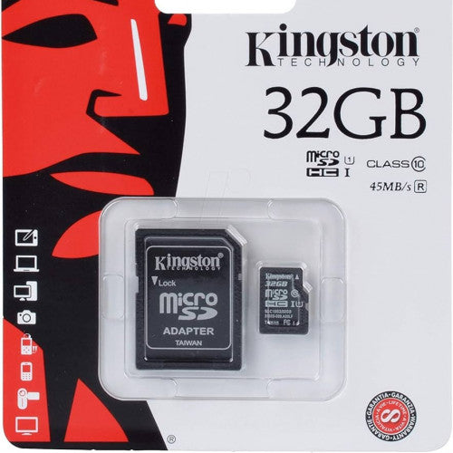 Tarjeta MicroSD Kingston 32GB – Especial para Cámaras de Seguridad y Camaras Espías