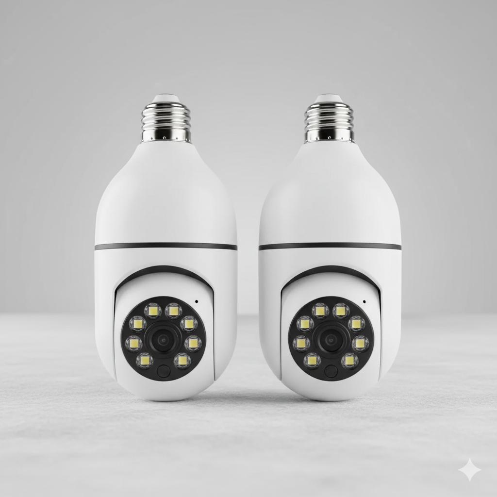 Cámara de Seguridad WiFi Tipo Bombilla – Vigilancia 360° Sin Cables